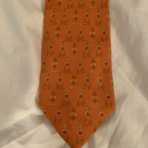 Burberry men’s silk tie orange